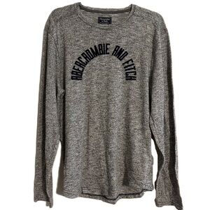 Abercrombie & Fitch Grey Graphic Shirt Long Sleeve‎ Size Large